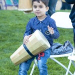 Boy drumming