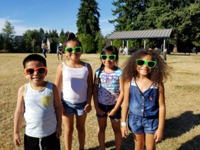 Kids with sunglasses